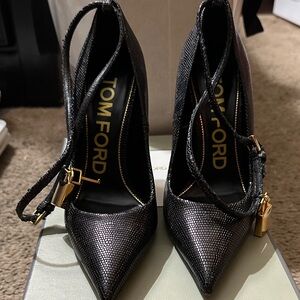 Tom Ford Black Lizard Skin Pumps
